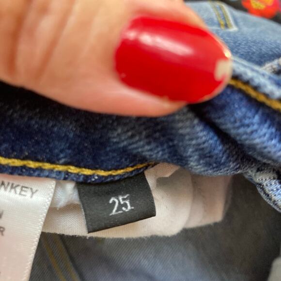 Flying Monkey High Rise Ankle Raw Hem Jeans Size 25 - Picture 13 of 15